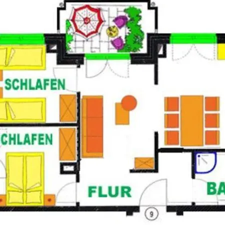 Apartmán Moderne Kurparkresidenz Strand Pro
